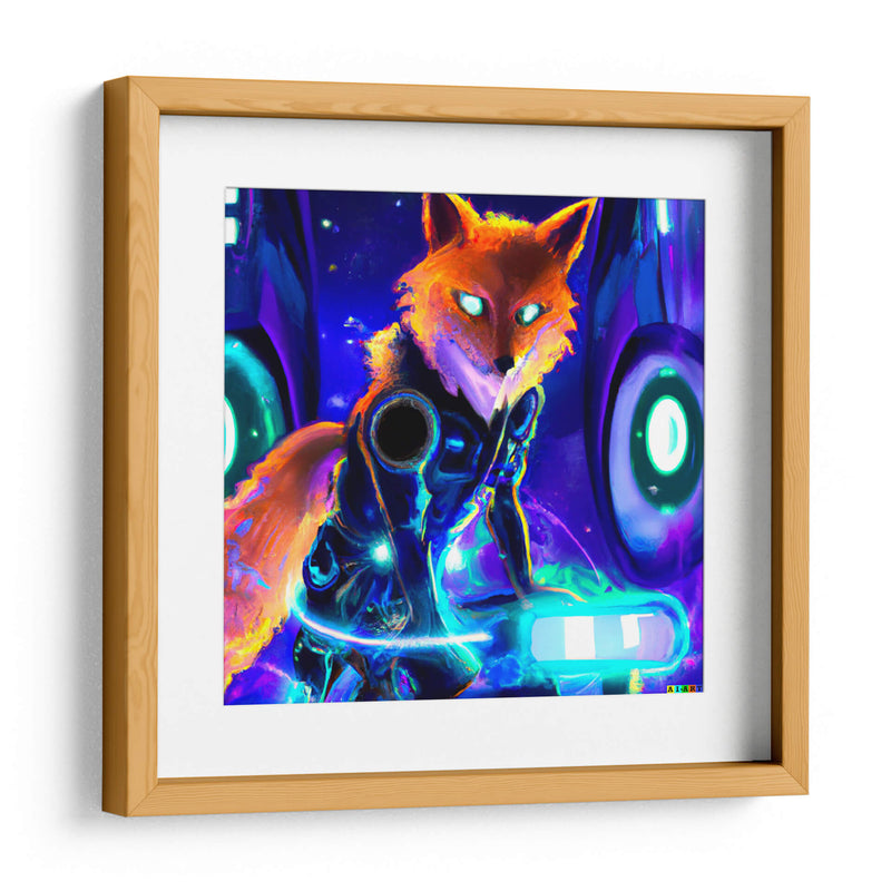 The Cyber Fox 4 - AI-ART | Cuadro decorativo de Canvas Lab