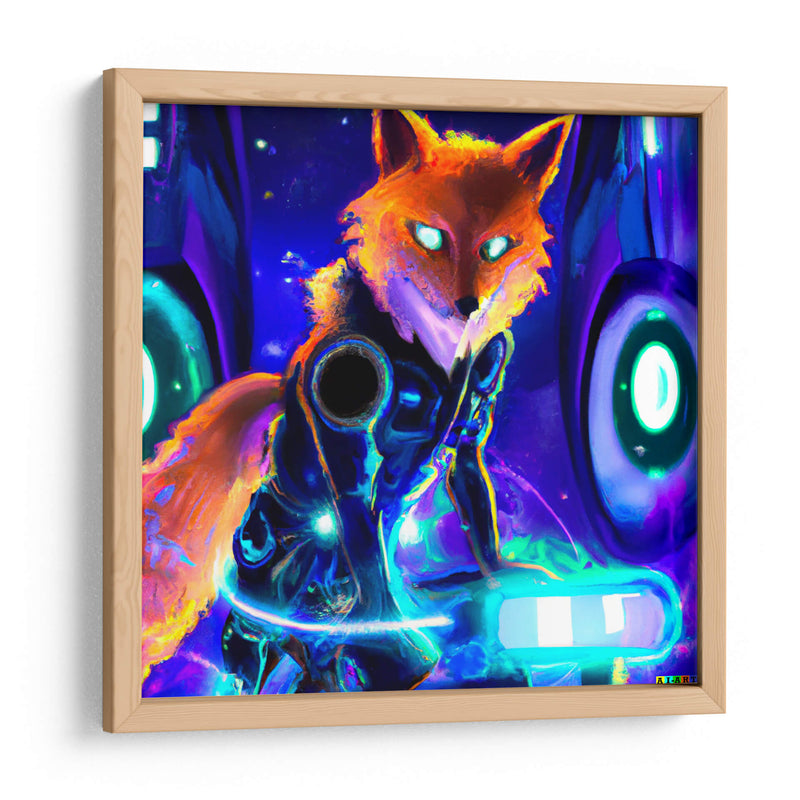 The Cyber Fox 4 - AI-ART | Cuadro decorativo de Canvas Lab