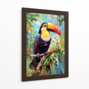 TUCÁN FELIZ EN LA SELVA - Dav Madrid | Cuadro decorativo de Canvas Lab