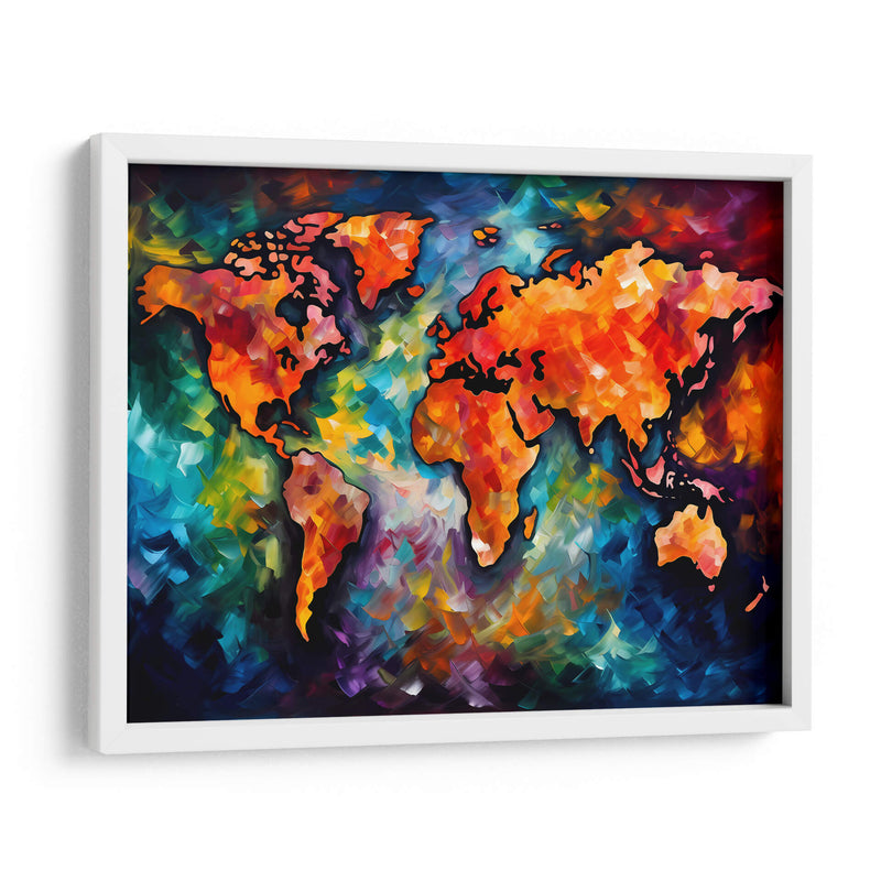 Mapa del Mundo - LA Style | Cuadro decorativo de Canvas Lab