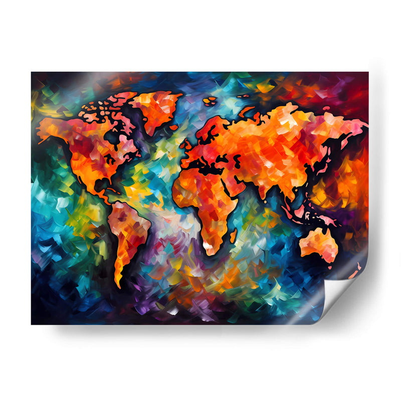 Mapa del Mundo - LA Style | Cuadro decorativo de Canvas Lab