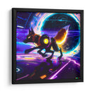The Cyber Fox and the black hole - AI-ART | Cuadro decorativo de Canvas Lab