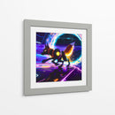 The Cyber Fox and the black hole - AI-ART | Cuadro decorativo de Canvas Lab
