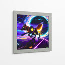 The Cyber Fox and the black hole - AI-ART | Cuadro decorativo de Canvas Lab