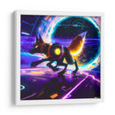 The Cyber Fox and the black hole - AI-ART | Cuadro decorativo de Canvas Lab