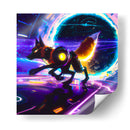 The Cyber Fox and the black hole - AI-ART | Cuadro decorativo de Canvas Lab