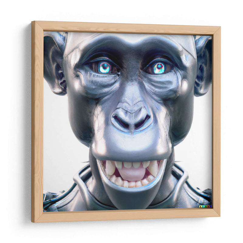 Psycho Monkey-Cyborg - AI-ART | Cuadro decorativo de Canvas Lab