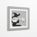 Bruja mirando su libro de hechizos - Ham Hams! | Cuadro decorativo de Canvas Lab