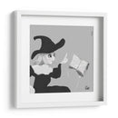 Bruja mirando su libro de hechizos - Ham Hams! | Cuadro decorativo de Canvas Lab