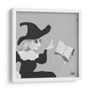 Bruja mirando su libro de hechizos - Ham Hams! | Cuadro decorativo de Canvas Lab