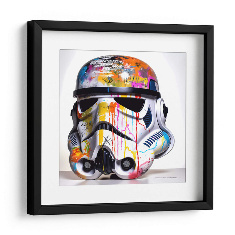 Casco colorido de Storm Trooper - Dominico Zafri | Cuadro decorativo de Canvas Lab