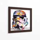 Casco colorido de Storm Trooper - Dominico Zafri | Cuadro decorativo de Canvas Lab