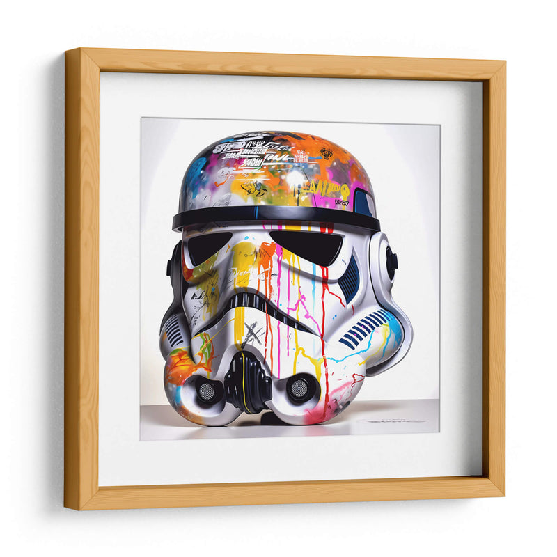 Casco colorido de Storm Trooper - Dominico Zafri | Cuadro decorativo de Canvas Lab