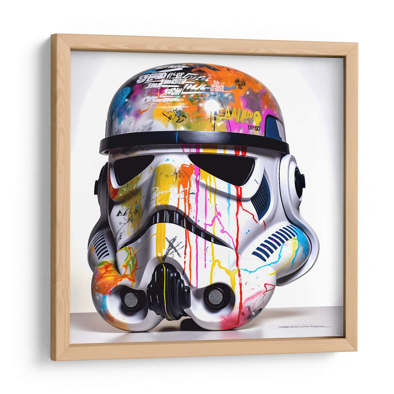 Casco colorido de Storm Trooper - Dominico Zafri | Cuadro decorativo de Canvas Lab