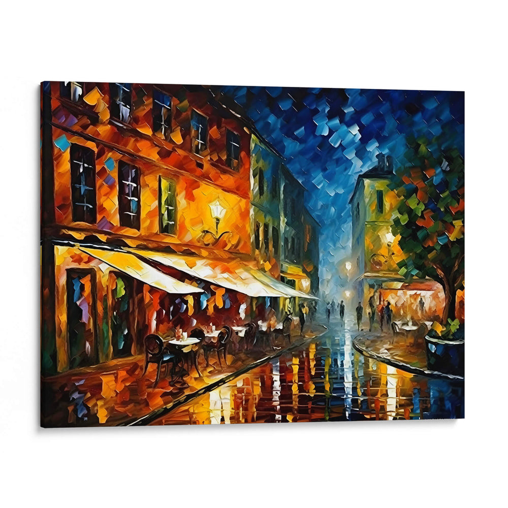Terraza de café por la noche - LA Style | Cuadro decorativo de Canvas Lab