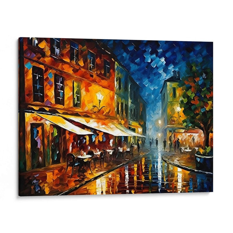 Terraza de café por la noche - LA Style | Cuadro decorativo de Canvas Lab