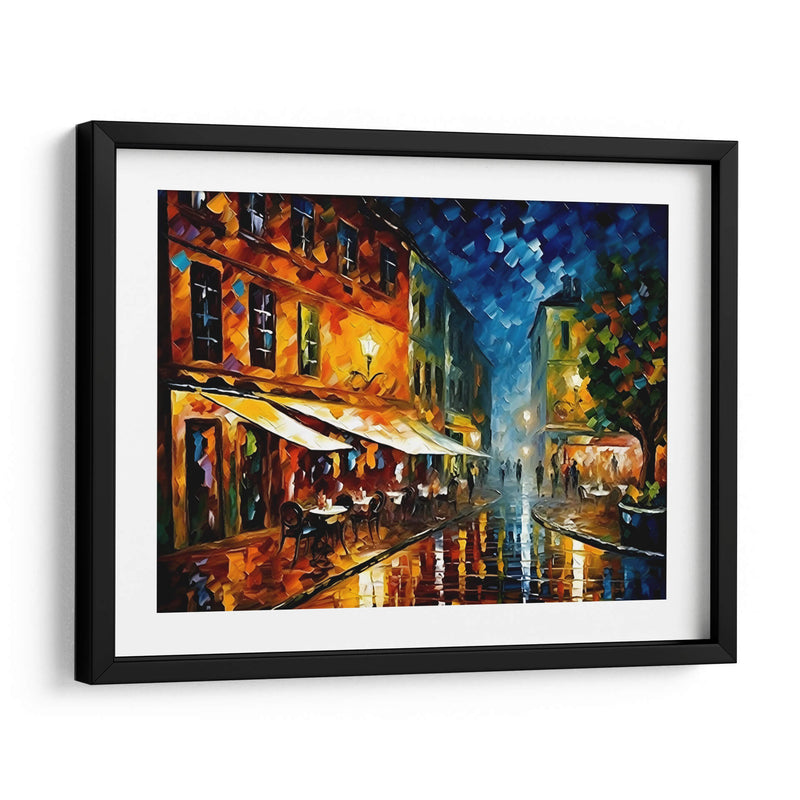 Terraza de café por la noche - LA Style | Cuadro decorativo de Canvas Lab