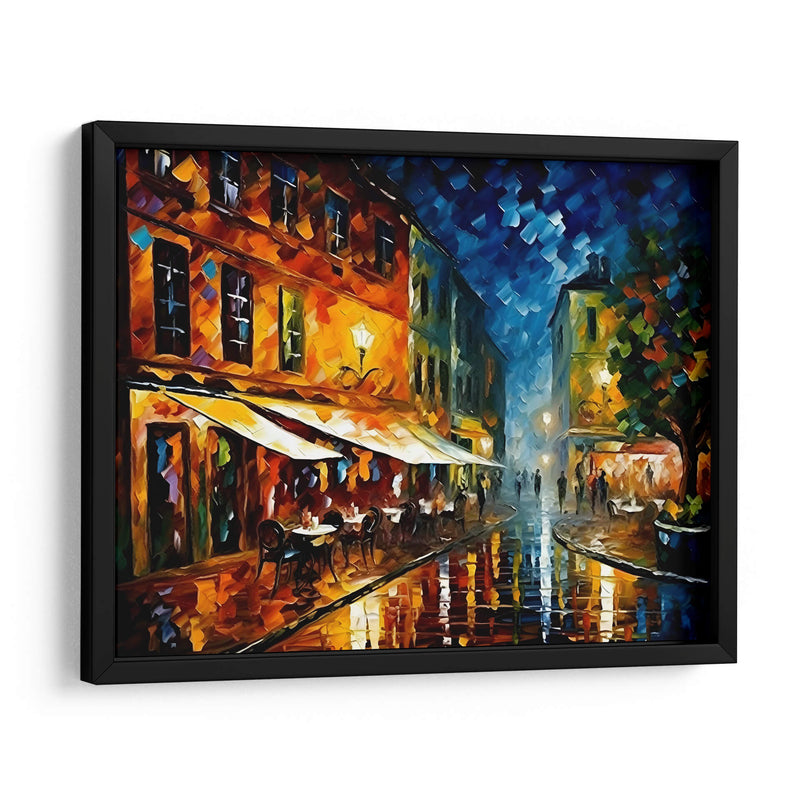 Terraza de café por la noche - LA Style | Cuadro decorativo de Canvas Lab
