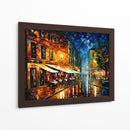 Terraza de café por la noche - LA Style | Cuadro decorativo de Canvas Lab