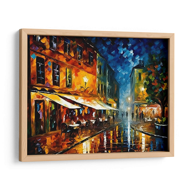 Terraza de café por la noche - LA Style | Cuadro decorativo de Canvas Lab