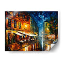 Terraza de café por la noche - LA Style | Cuadro decorativo de Canvas Lab