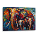 Mamá Elefante con sus hijos - LA Style | Cuadro decorativo de Canvas Lab