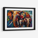 Mamá Elefante con sus hijos - LA Style | Cuadro decorativo de Canvas Lab