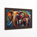 Mamá Elefante con sus hijos - LA Style | Cuadro decorativo de Canvas Lab
