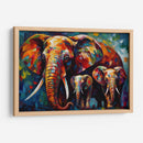 Mamá Elefante con sus hijos - LA Style | Cuadro decorativo de Canvas Lab
