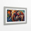 Mamá Elefante con sus hijos - LA Style | Cuadro decorativo de Canvas Lab