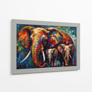 Mamá Elefante con sus hijos - LA Style | Cuadro decorativo de Canvas Lab