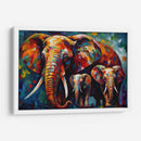 Mamá Elefante con sus hijos - LA Style | Cuadro decorativo de Canvas Lab