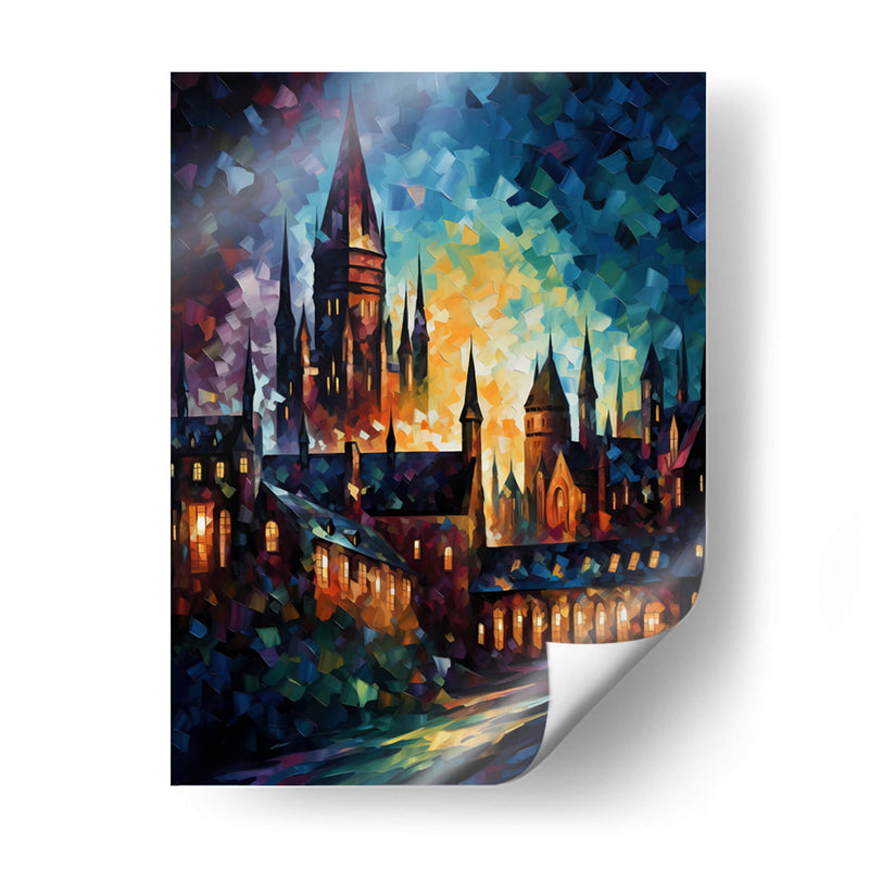 Hogwarts a color - LA Style | Cuadro decorativo de Canvas Lab