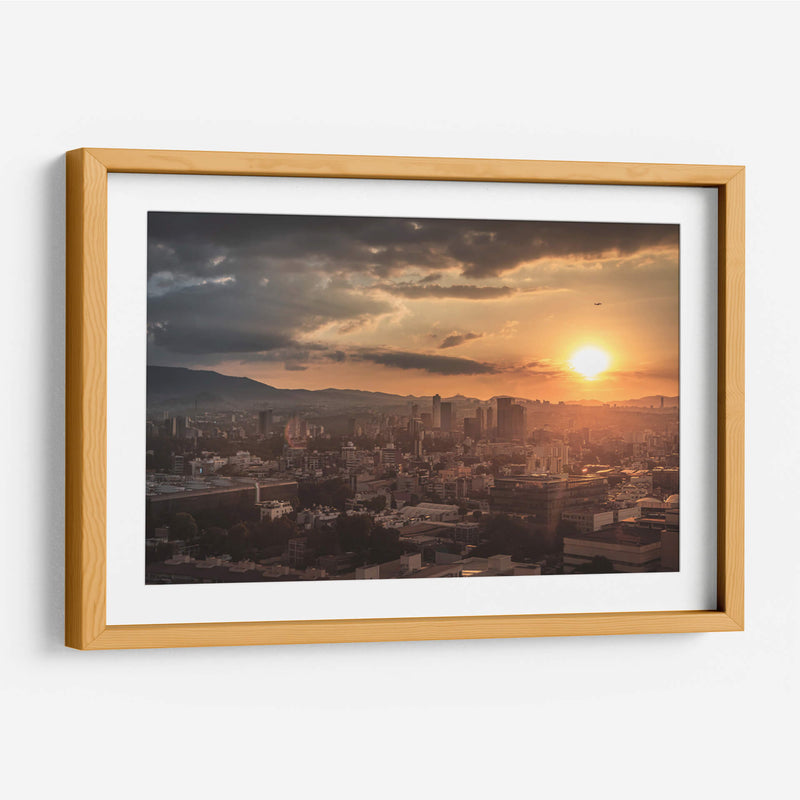 Atardecer en CDMX - Ulises Páez | Cuadro decorativo de Canvas Lab