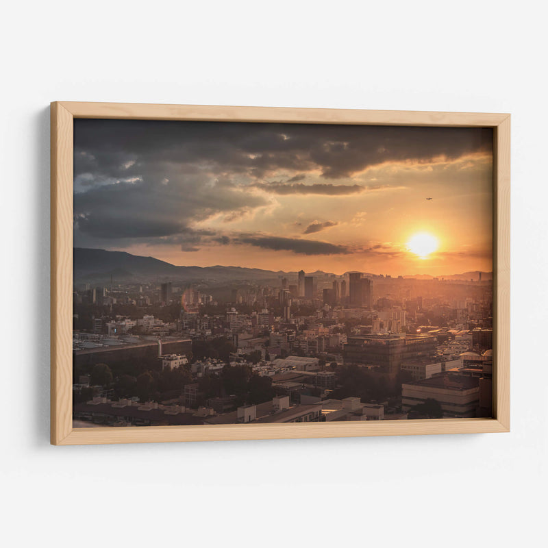 Atardecer en CDMX - Ulises Páez | Cuadro decorativo de Canvas Lab