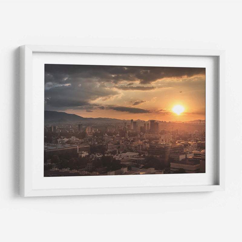Atardecer en CDMX - Ulises Páez | Cuadro decorativo de Canvas Lab