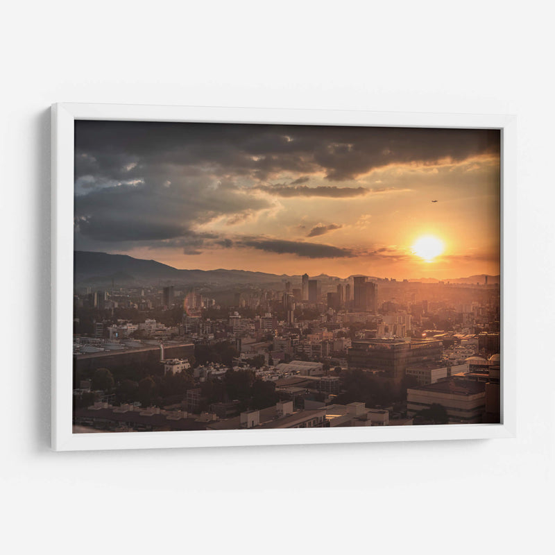 Atardecer en CDMX - Ulises Páez | Cuadro decorativo de Canvas Lab
