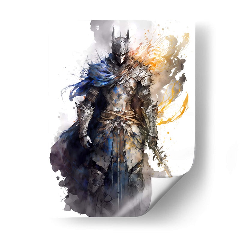 Dark Souls Undead - Impressionist Hero | Cuadro decorativo de Canvas Lab