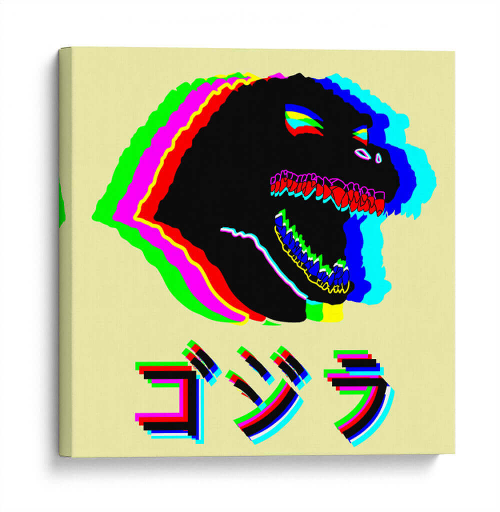 Godzilla Glitch - Roge I. Luis | Cuadro decorativo de Canvas Lab