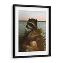 Mapache Lisa Escolleras - ruda | Cuadro decorativo de Canvas Lab