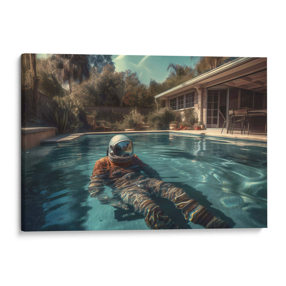 Descansando en la Alberca - Erick Palencia | Cuadro decorativo de Canvas Lab