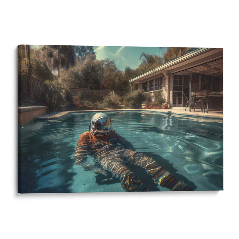 Descansando en la Alberca - Erick Palencia | Cuadro decorativo de Canvas Lab