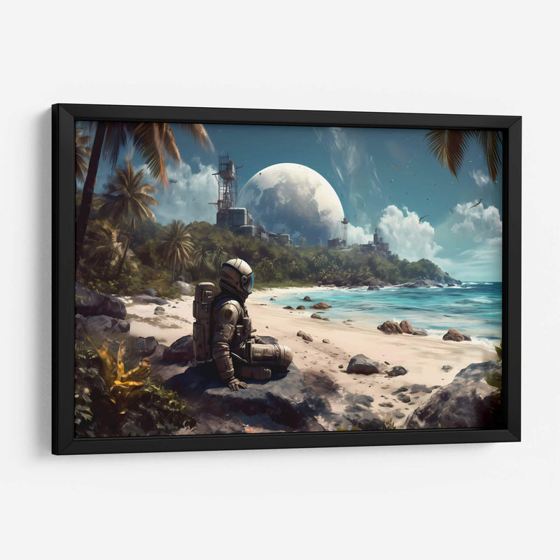 Contemplando la playa - Erick Palencia | Cuadro decorativo de Canvas Lab