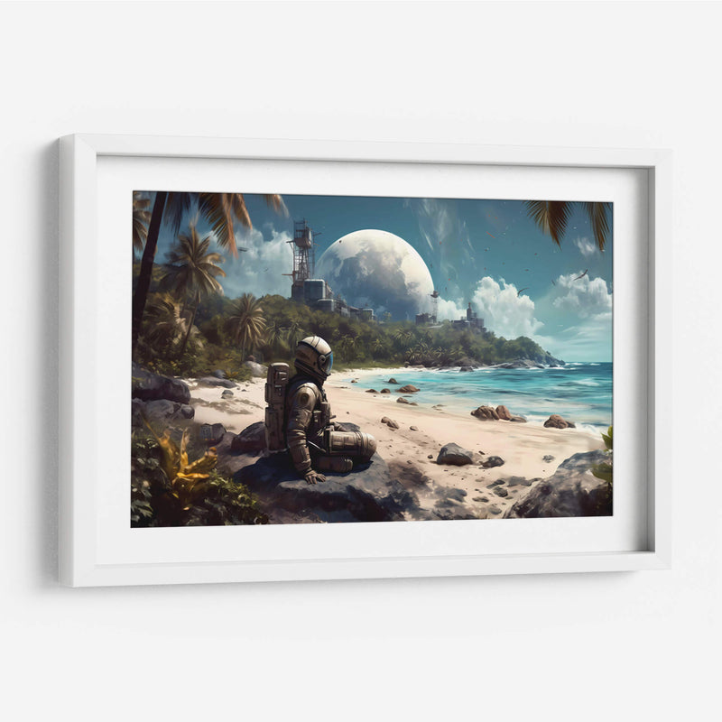 Contemplando la playa - Erick Palencia | Cuadro decorativo de Canvas Lab