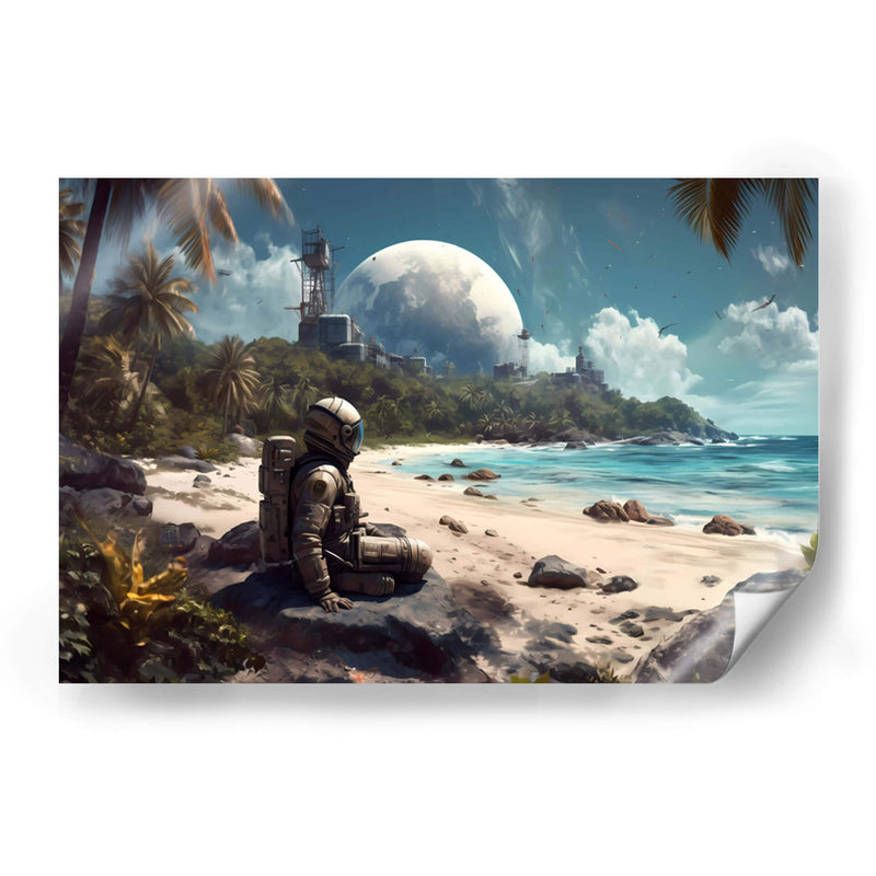 Contemplando la playa - Erick Palencia | Cuadro decorativo de Canvas Lab