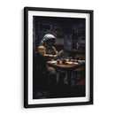 Tomando el café - Erick Palencia | Cuadro decorativo de Canvas Lab