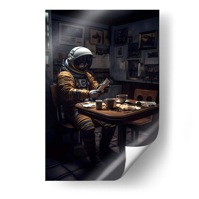 Tomando el café - Erick Palencia | Cuadro decorativo de Canvas Lab