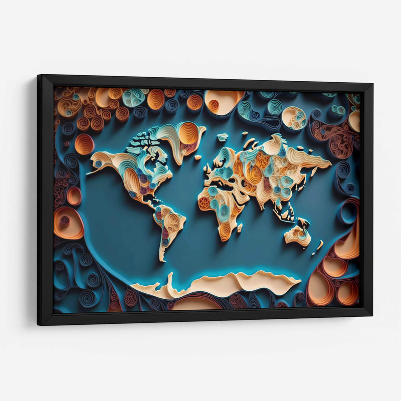 Mapa del Mundo - Mafer Villarreal | Cuadro decorativo de Canvas Lab