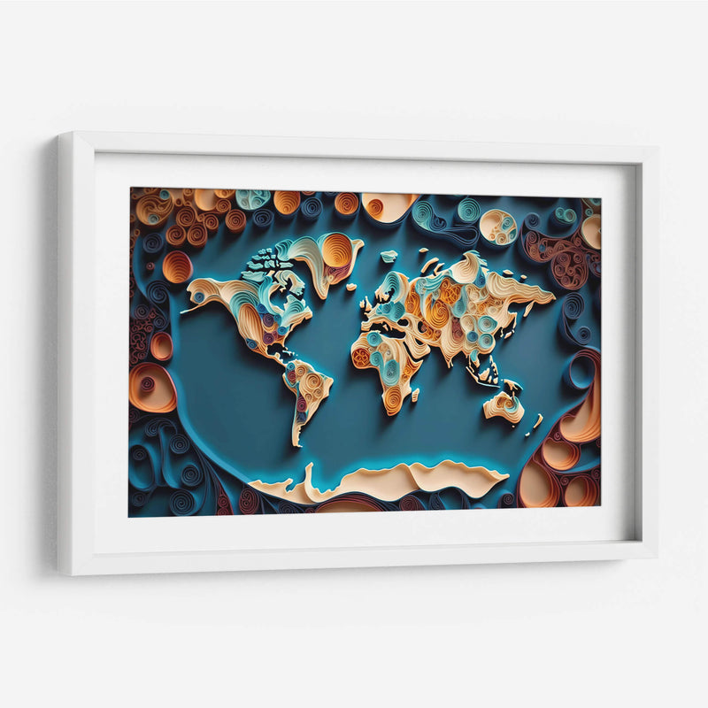 Mapa del Mundo - Mafer Villarreal | Cuadro decorativo de Canvas Lab