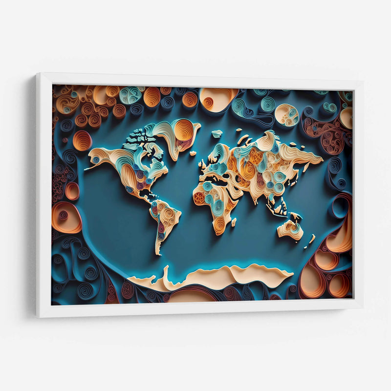 Mapa del Mundo - Mafer Villarreal | Cuadro decorativo de Canvas Lab